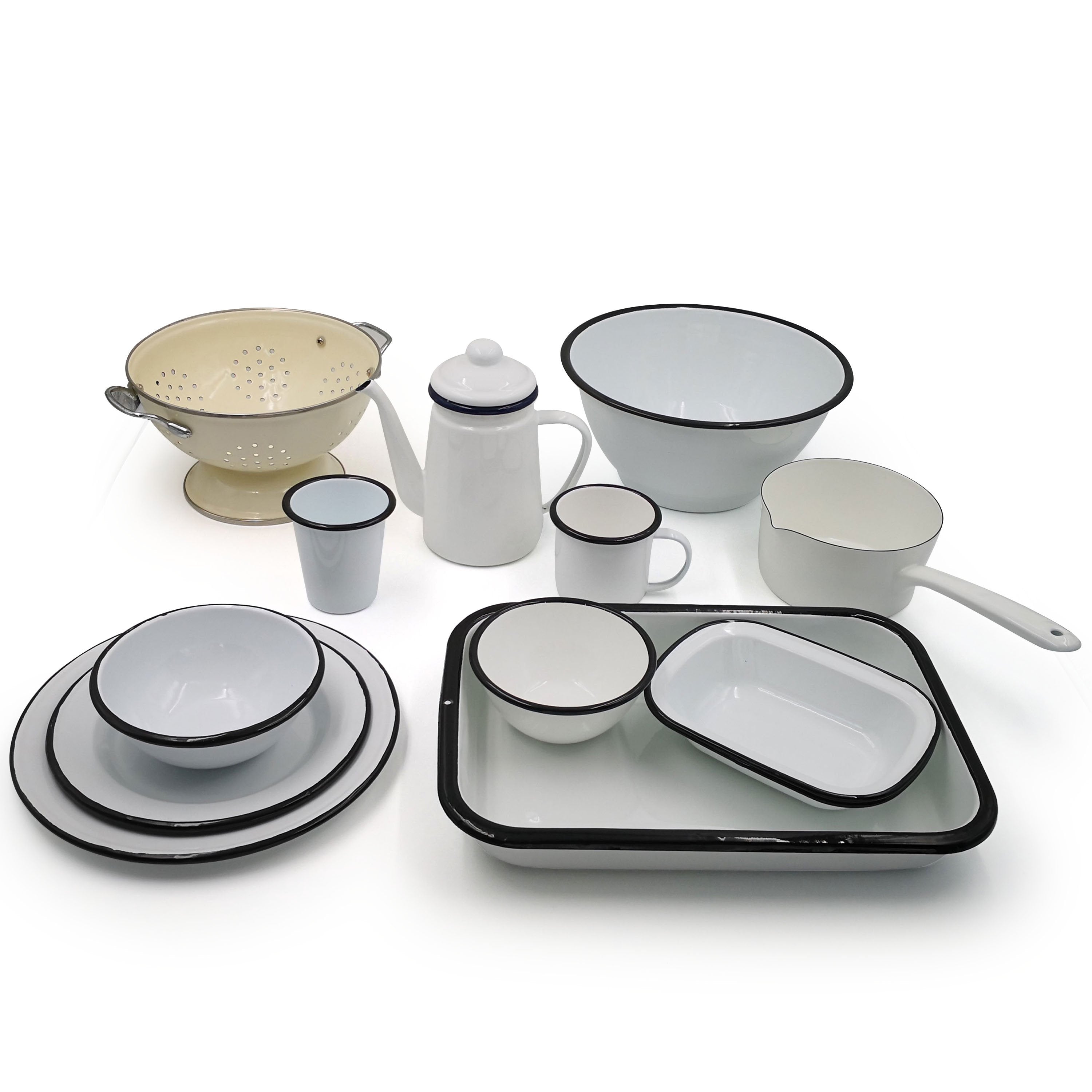 Enamelware dish set shop
