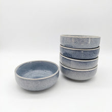 Load image into Gallery viewer, Reactive Ash Blue Glaze Stoneware Dinnerware Set Cereal Bowls 6.3"