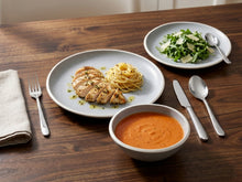 Load image into Gallery viewer, Reactive Grey Glaze Stoneware Dinner Set Nordic Pebble Plates & Bowls