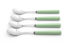 Load image into Gallery viewer, Tea Spoons Set Porelain Handle 18/8 Stainless Steel 4pc teaspoon Set Turquoise Glim & Glam