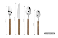 Load image into Gallery viewer, Cutlery Set Acacia Wooden Handle Stainless Steel Fork Spoon Sets Glim & Glam