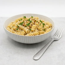 Load image into Gallery viewer, Reactive Cream Glaze Stoneware Dinnerware Set Pasta Bowls 8.5"