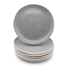 Cargar imagen en el visor de la galería, Reactive Grey Glaze Stoneware Dinnerware Set Nordic Pebble Side Dessert Plates 8.3"