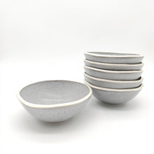 Load image into Gallery viewer, Reactive Grey Glaze Stoneware Dinnerware Set Nordic Pebble Cereal Bowls 6.5"