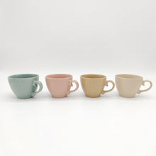 Load image into Gallery viewer, Coffee Mugs 4pc Set 15oz Large Tea Cups Assorted Colours Scrolled Handle