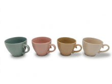 Load image into Gallery viewer, Coffee Mugs 4pc Set 15oz Large Tea Cups Assorted Colours Scrolled Handle