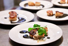 Load image into Gallery viewer, Dinner Plates Set Porcelain White Coupe Microwave Dishwasher Safe