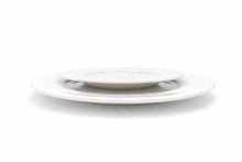 Load image into Gallery viewer, Dinner Plates Set Porcelain White Embossed Floral Dot Rim 10.6"