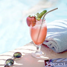 Load image into Gallery viewer, Straws Brush Drinks Set Stainless Steel Eco-friendly Reusable Straight and Bent 4pcs