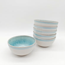 Cargar imagen en el visor de la galería, Reactive Blue Glaze Stoneware Dinnerware Set Plates Bowls