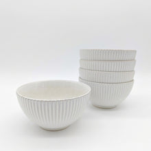Load image into Gallery viewer, Reactive Cream Glaze Stoneware Dinnerware Set Cereal Bowls 5.9"