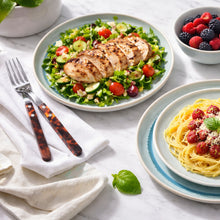 Cargar imagen en el visor de la galería, Reactive Blue Glaze Stoneware Dinnerware Set Dinner Plates 10.6"