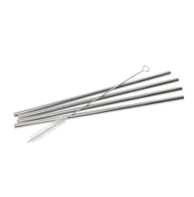 Load image into Gallery viewer, Straws Brush Drinks Set Stainless Steel Eco-friendly Reusable Straight