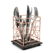 Load image into Gallery viewer, Fruit Bowl Basket Utensils Holder Wine Decorative Storage Display Copper Slate