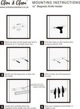 Load image into Gallery viewer, Kitchen Knife Rack Magnetic Utensil Holder Stainless Steel Strip Bar 45cm -2pcs Glim&Glam