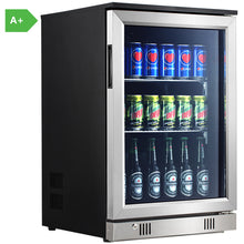 Load image into Gallery viewer, Beverage Refrigerator Glass Door Lock 88L 110 Cans Automatic Defrosting Cooler