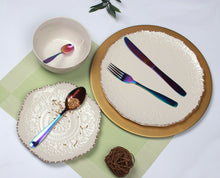Load image into Gallery viewer, Cutlery Sets Stainless Steel Rainbow Iridescent Light Set Flatware Glim&Glam
