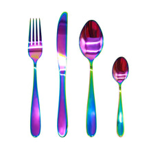 Load image into Gallery viewer, Cutlery Sets Stainless Steel Rainbow Iridescent Light Set Flatware Glim&Glam