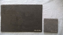 Load image into Gallery viewer, Slate Coasters Set Square Bulk Personalised Craft Design Table Drinks Mat 10cm Wedding Engraver Wholesale