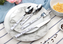 Load image into Gallery viewer, cutlery sets marble effect handle glim&glam