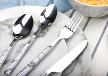 Load image into Gallery viewer, Cutlery Sets Stainless Steel Knife Fork Spoon Set Marble Handle Glim&Glam