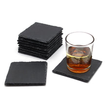 Load image into Gallery viewer, Slate Coasters Set Square Bulk Personalised Craft Design Table Drinks Mat 10cm Wedding Engraver Wholesale