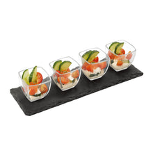 Load image into Gallery viewer, Snack Glasses Nibbles Dips Tray Appetizers Tapas Serving Dishes Set Rustic Slate Van Gogh