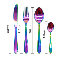 Load image into Gallery viewer, Cutlery Sets Stainless Steel Rainbow Iridescent Light Set Flatware Glim&Glam