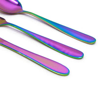 Load image into Gallery viewer, Cutlery Sets Stainless Steel Rainbow Iridescent Light Set Flatware Glim&Glam
