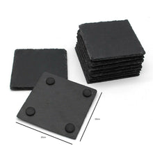 Load image into Gallery viewer, Slate Coasters Set Square Personalised Craft Design Jubilee Party Table Drinks Mat 10cm Wedding Engraver Wholesale
