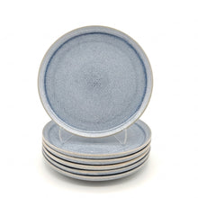 Load image into Gallery viewer, Reactive Ash Blue Glaze Stoneware Dinnerware Set Dinner Plates 10.5"
