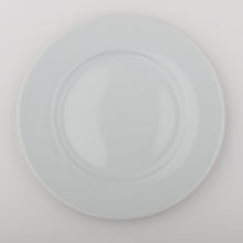 Load image into Gallery viewer, Dinner Plates Set Porcelain White Rim Microwave Dishwasher Safe
