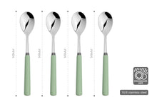 Load image into Gallery viewer, Tea Spoon Set Porelain Bar 18/8 Stainless Steel 4pc Spoon Set Turquoise Glim &amp; Glam
