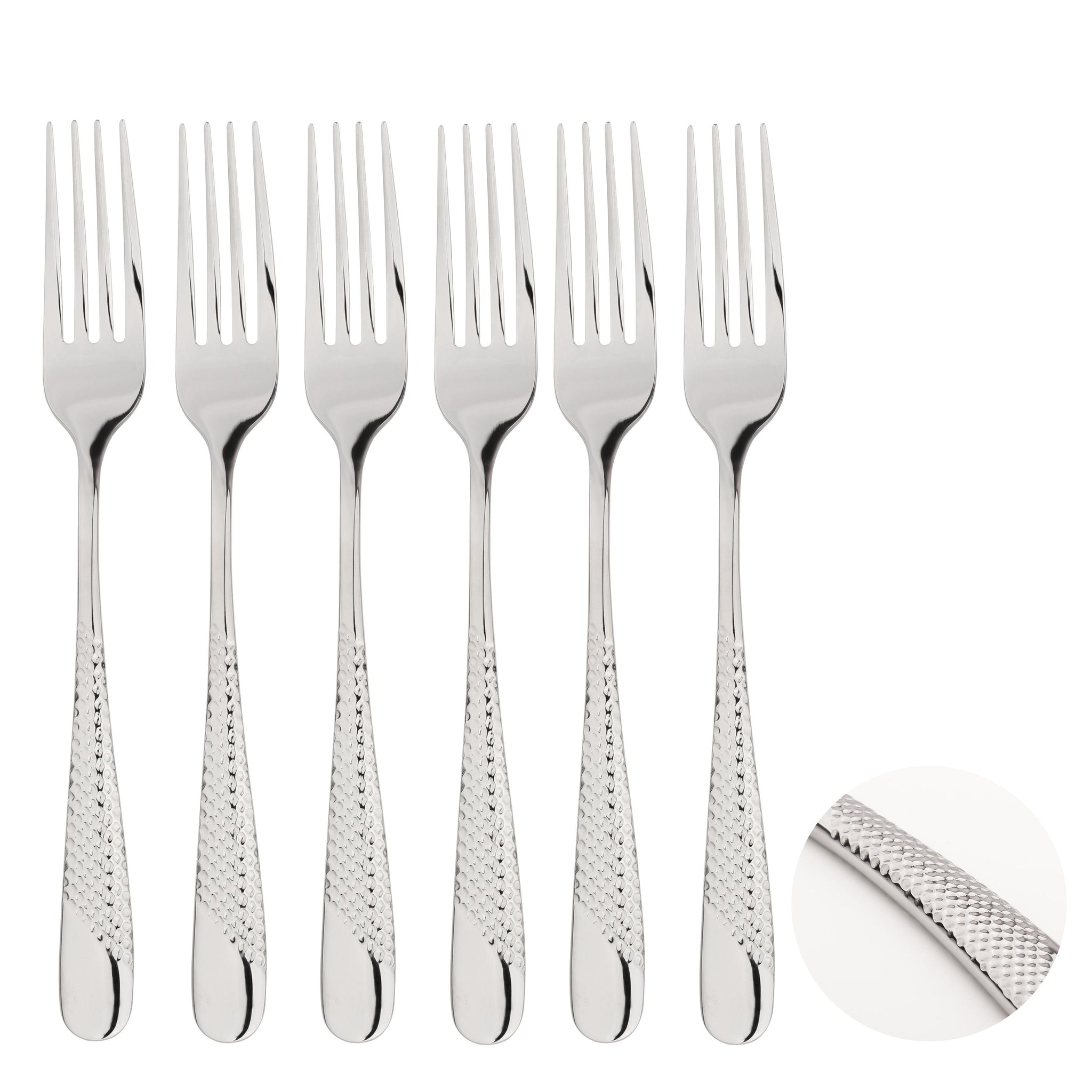 JANKNG 24-Piece 18/10 Stainless Steel Flatware Set - Service For 4 With Serrated Steak Knives - View #7