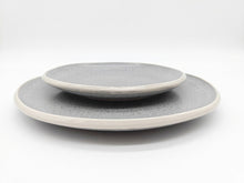 Cargar imagen en el visor de la galería, Reactive Grey Glaze Stoneware Dinnerware Set Nordic Pebble Side Dessert Plates 8.3"
