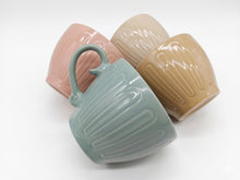 Load image into Gallery viewer, Coffee Mugs 4pc Set 15oz Large Tea Cups Assorted Colours Scrolled Handle
