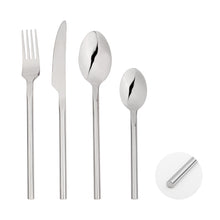 Load image into Gallery viewer, Cutlery Sets Stainless Steel Spoon Fork 16 24 32 Piece Set Solid Forged Steel Handle Bar Dishwasher Safe Glim&amp;Glam
