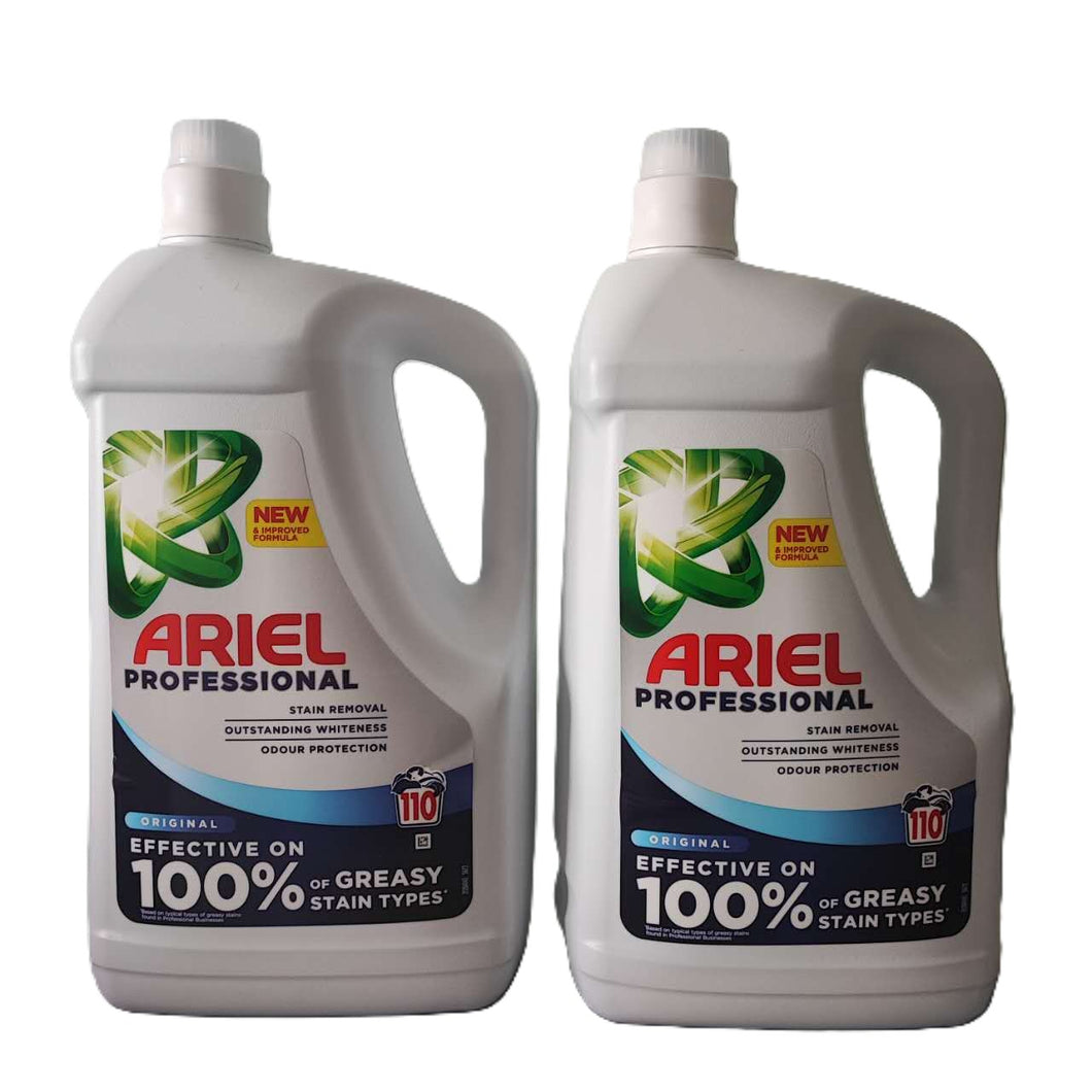 ARIEL Professional Laundry Detergent Liquid Bio Regular 110 Washes 4.95L x2