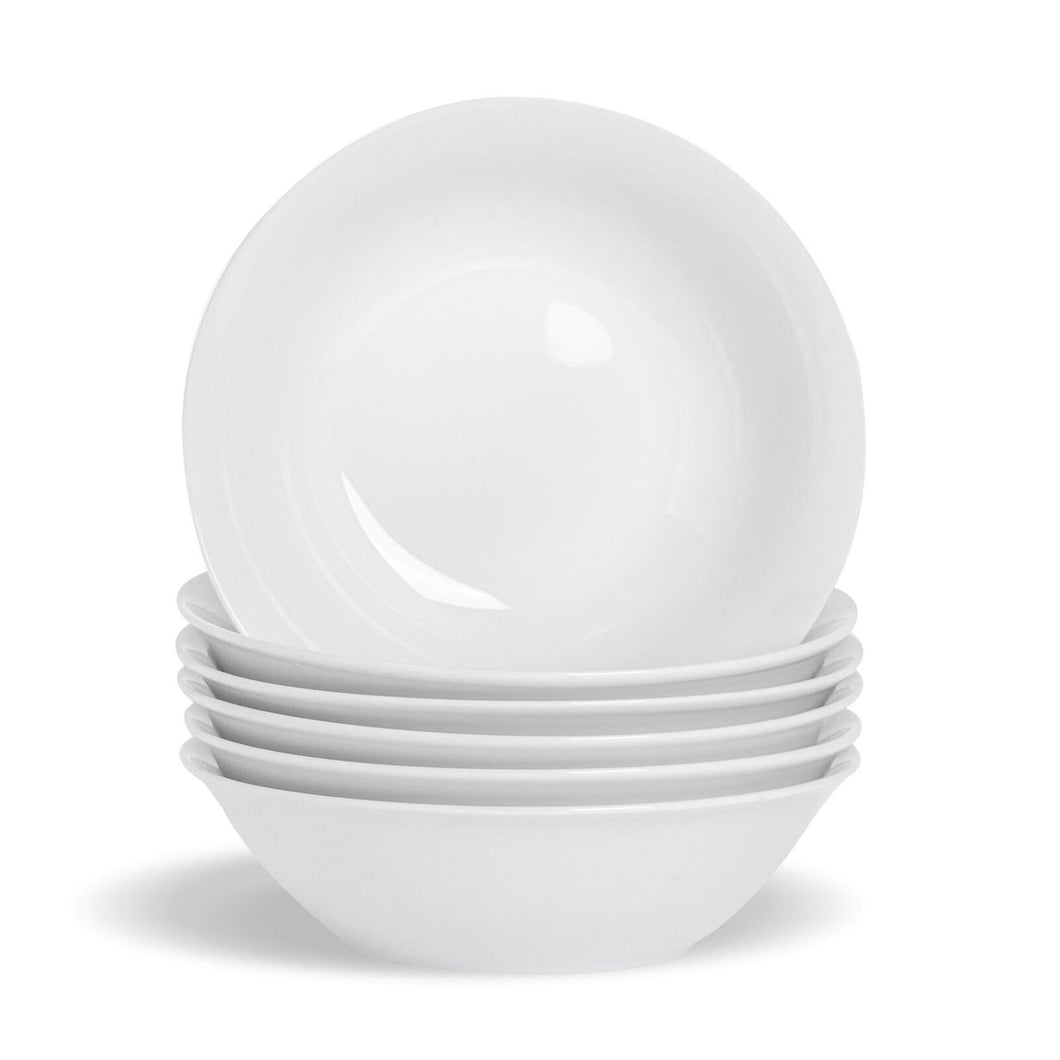 Soup Bowl Set Cereal Bowls White Porcelain Dinnerware Microwave Dishwasher Safe