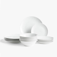 Load image into Gallery viewer, Dinner Set Plates Bowls Coupe Dinnerware White Porcelain Microwave Dishwasher Safe Gift
