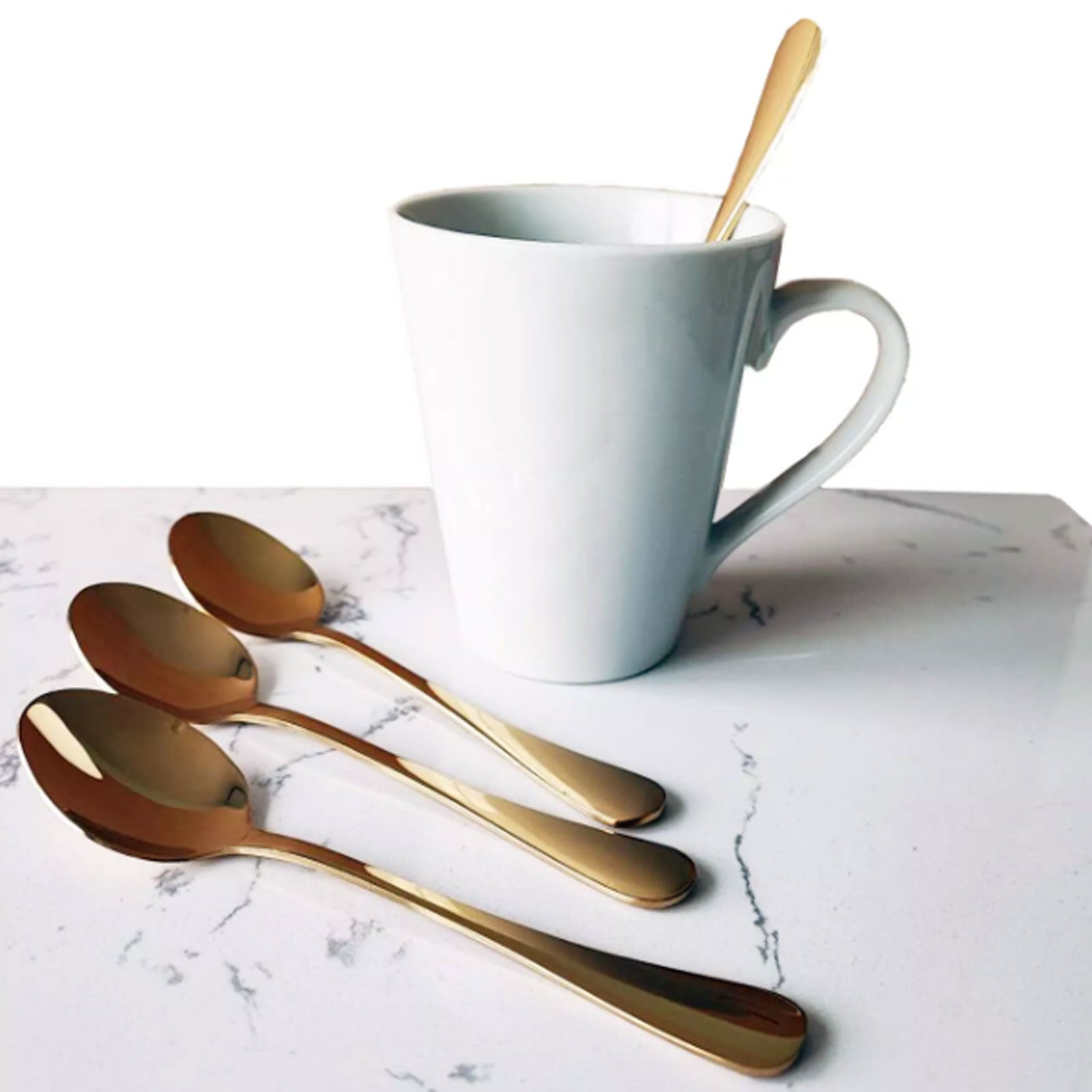 Dinner Spoon Tea Spoons Gold Cutlery Stainless Steel – HomeDirect