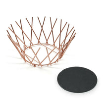 Load image into Gallery viewer, Fruit Bowl Basket Utensils Holder Wine Decorative Storage Display Copper Slate
