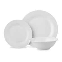 Load image into Gallery viewer, Dinner Set Plates Bowls Dinnerware White Porcelain Rim Microwave Dishwasher Safe Gift
