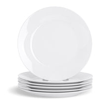 Load image into Gallery viewer, Dinner Set Plates Bowls Dinnerware White Porcelain Rim Microwave Dishwasher Safe Gift
