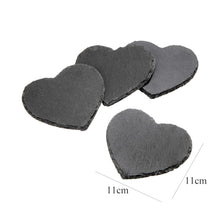 Load image into Gallery viewer, Slate Coasters Set Heart Bulk Personalised Drinks Table Mat Valentine Gift 11cm Craft Design Wedding Engraver Wholesale Gifts
