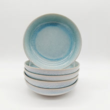 Cargar imagen en el visor de la galería, Reactive Blue Glaze Stoneware Dinnerware Set Salad Bowls 7.6"
