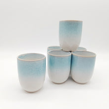 Load image into Gallery viewer, Reactive Blue Glaze Stoneware Dinnerware Set Plates Bowls Cup
