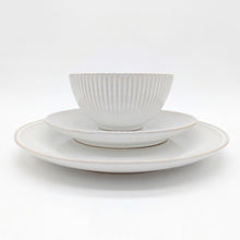 Load image into Gallery viewer, Reactive Cream Glaze Stoneware Dinner Set Plates Bowls
