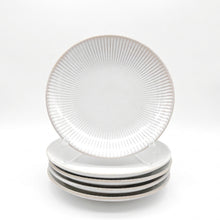 Load image into Gallery viewer, Reactive Cream Glaze Stoneware Dinnerware Set Dessert Salad Plates 8"
