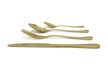 Load image into Gallery viewer, Glim&amp;Glam Stainless Steel Cutlery Set Gold Mixed Cutlery 24pc 24piece Set
